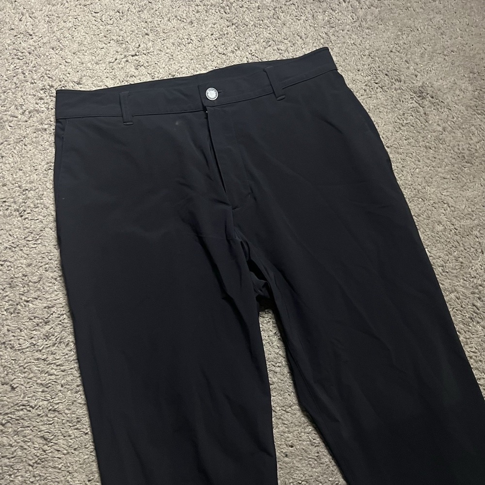 Rhone Commuter Pants Mens 36x30 Black Wrinkle Resistant Stretch Classic Fit